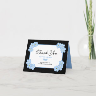 Sympathy Thank You Note Card -- Forget Me Nots