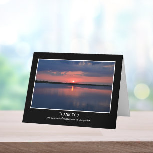 Sympathy Thank You Note Card -- Gorgeous Sunset
