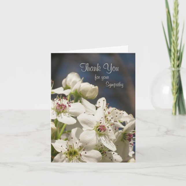 Sympathy Thank You Note Card -- Spring Blossoms (Front)