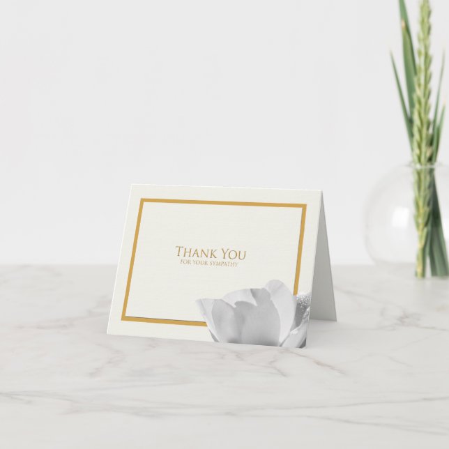 Sympathy Thank You Note Card -- Tulip (Front)