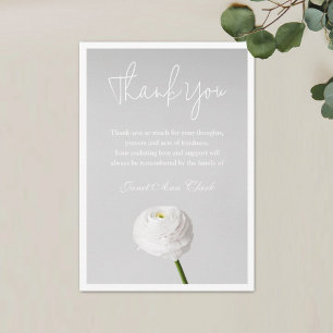 Sympathy Thank You Note Card with Flower