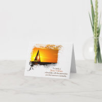 Sympathy Thank You Sunset Sailboat