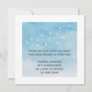 Sympathy Those we love don't go away Card