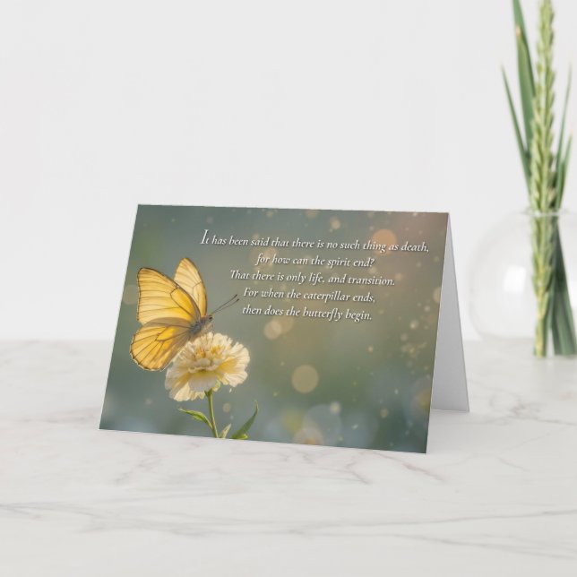 Sympathy Transitions Metaphysical Butterfly  Card (Front)