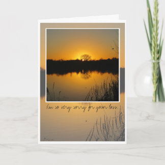 Sympathy, Tree Silhouette Behind Sunrise, Card