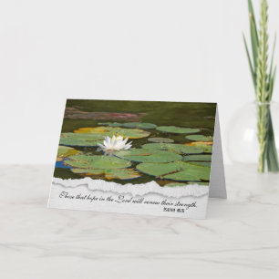 Sympathy Water Lily with Scripture Verse Card
