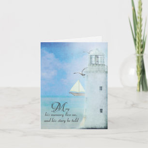Sympathy Watercolor Lighthouse Card