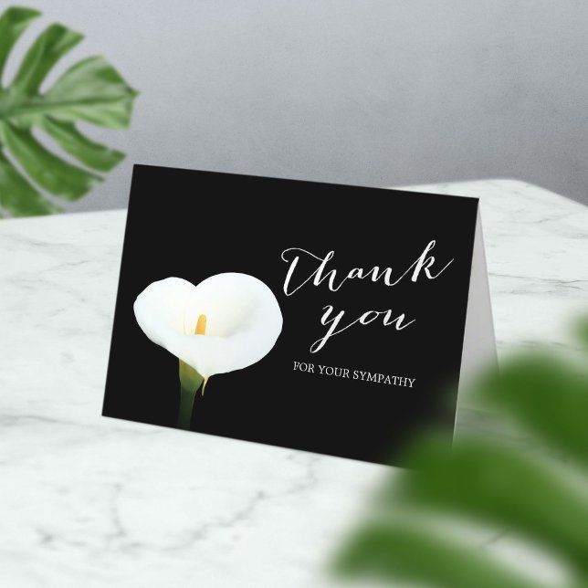 Sympathy White Lily Flower Memorial Thank You (Creator Uploaded)