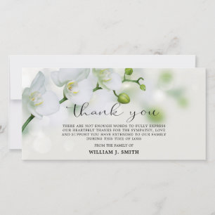 Sympathy White Orchids THANK YOU   PHOTO