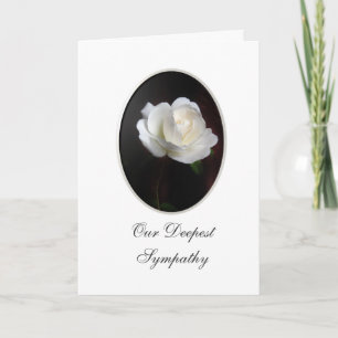 Sympathy white rose card