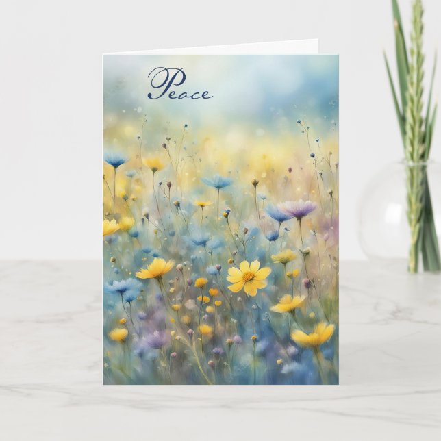 Sympathy Wilflower Meadow Card (Front)