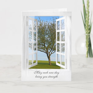 Sympathy Window View of Tree Card