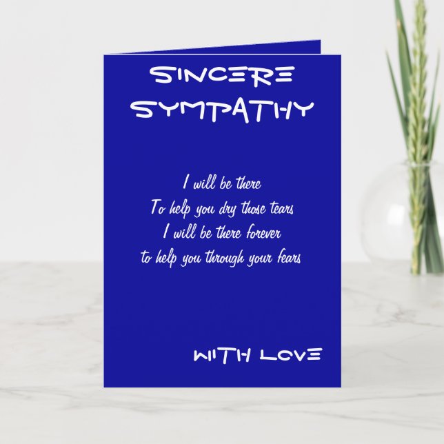 sympathy with love greeting cards (Front)