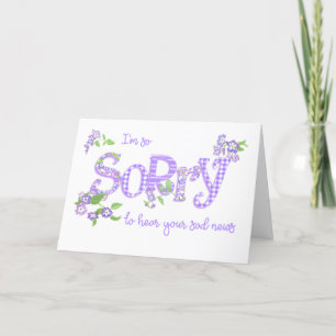 Sympathy with Phlox Flowers and Word Art Card