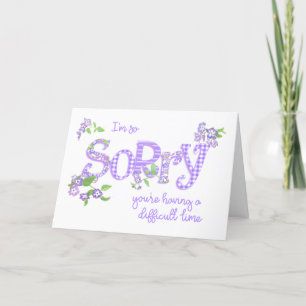 Sympathy with Phlox Flowers and Word Art Card