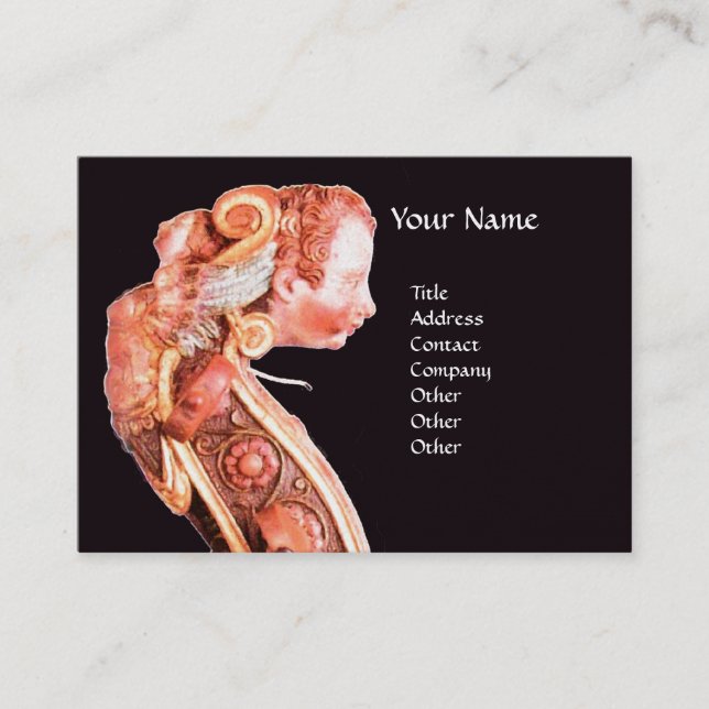 SYMPHONIA CLASSIC MUSIC ANTIQUE STRING INSTRUMENT BUSINESS CARD (Front)