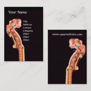 SYMPHONIA,CLASSIC MUSIC Antique Violin Scroll Business Card