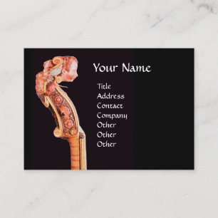 SYMPHONIA ,CLASSIC MUSIC ANTIQUE VIOLIN SCROLL BUSINESS CARD