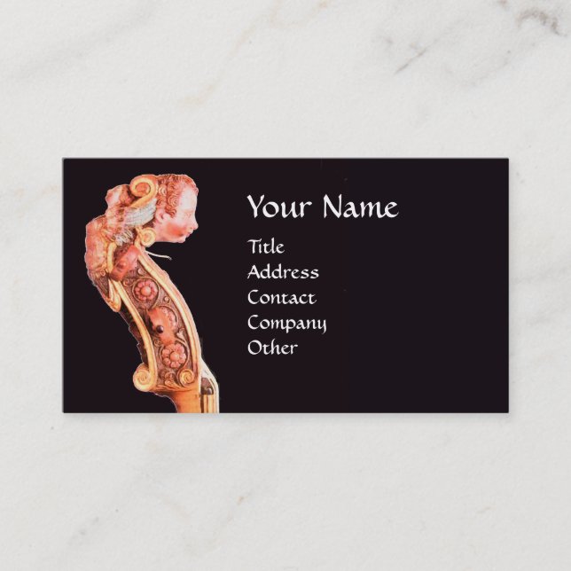 SYMPHONIA,CLASSIC MUSIC INSTRUMENT Violin Scroll Business Card (Front)