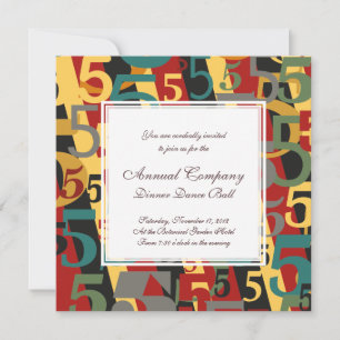 Symphony # 5 Fifth or Fiftieth Birthday Annivesary Invitation