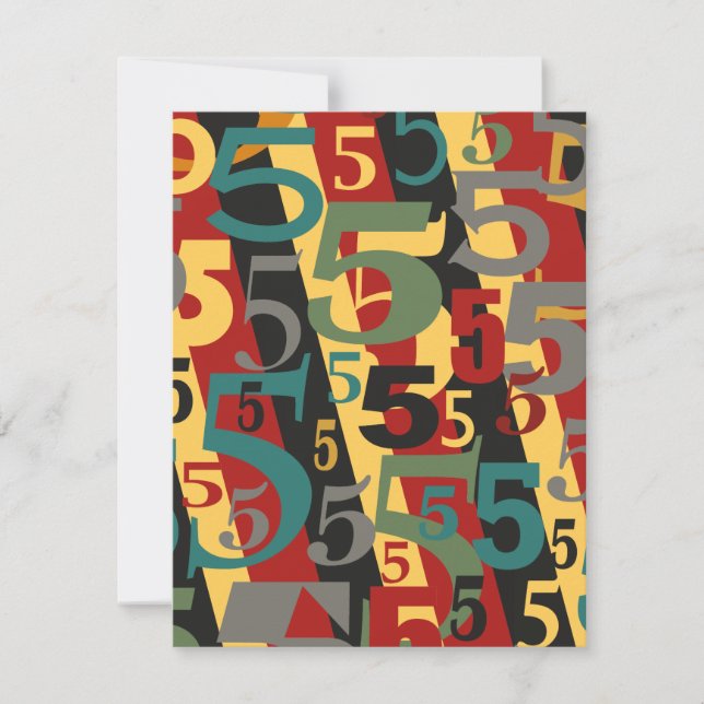 Symphony # 5 Fifth or Fiftieth Birthday Annivesary Invitation (Front)