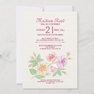 Symphony Floral  Invitation