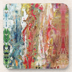 Symphony of Chaos – Abstract Real Artist’s Palette Coaster