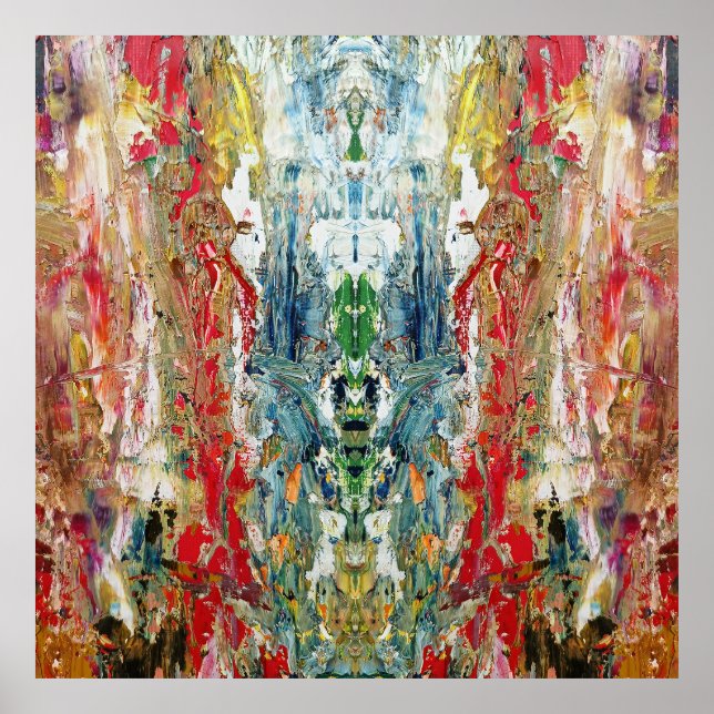 Symphony of Chaos – Abstract Real Artist’s Palette Poster (Front)