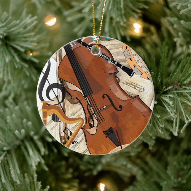 Symphony of Instruments Ceramic Tree Decoration (Tree)