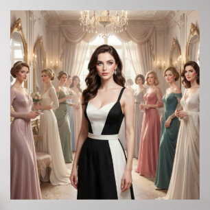 Symphony of Pastel and Elegant Contrasts Poster