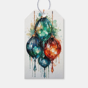 Symphony of Scarlet & Spruce: A Fusion Red & Green Gift Tags