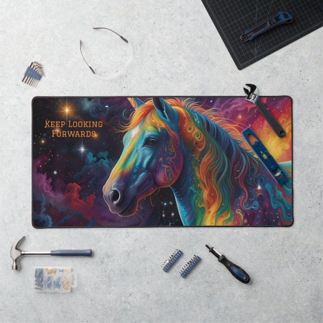  Symphony of the Galaxy - Vibrant Horse colour Desk Mat (Workstation)