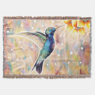 Symphony of the Hummingbird Throw Blanket