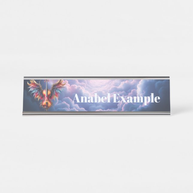 Symphony of the Moonlit Skies.  Desk Name Plate (Front)