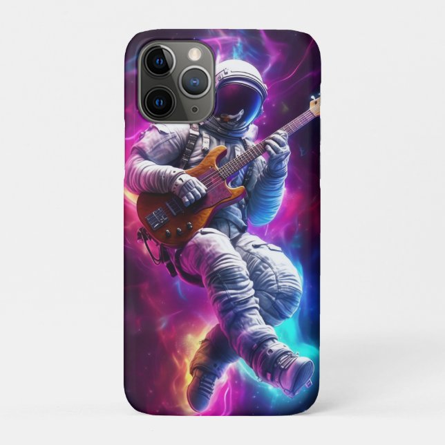 Symphony of the Void | Neon Cyberpunk Astronaut Case-Mate iPhone Case (Back)