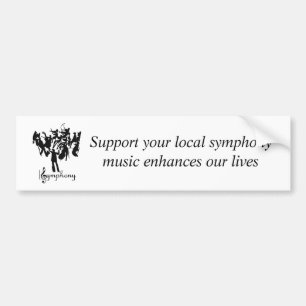 SYMPHONY orchestra in a stylised design Bumper Sticker