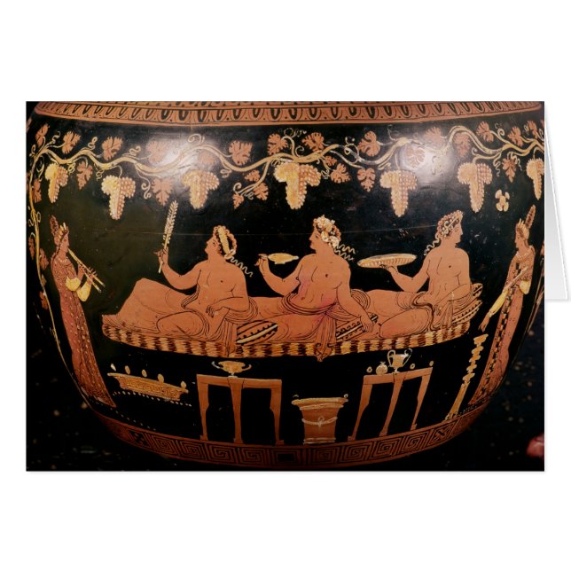 Symposium showing three men playing cottabos (Front Horizontal)