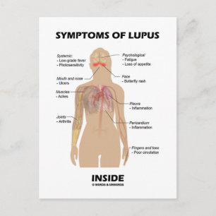 Symptoms Of Lupus Inside (Autoimmune Disorder) Postcard