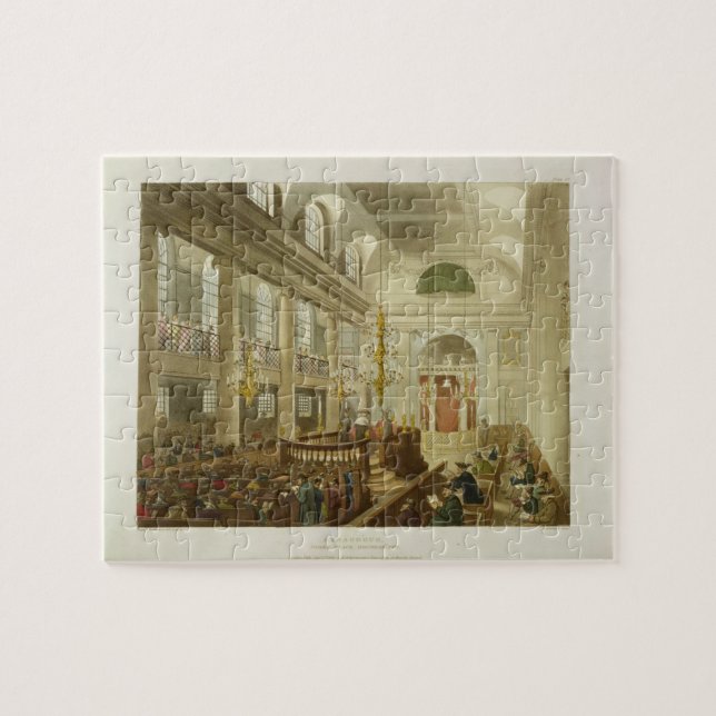 Synagogue, Dukes Place, Houndsditch, from Ackerman Jigsaw Puzzle (Horizontal)