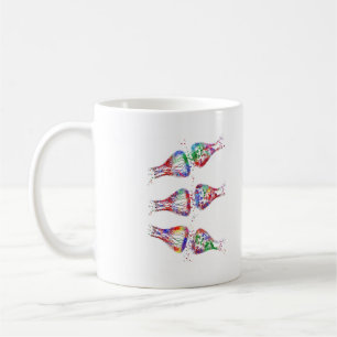 Synapse receptor, neurology, medical art coffee mug
