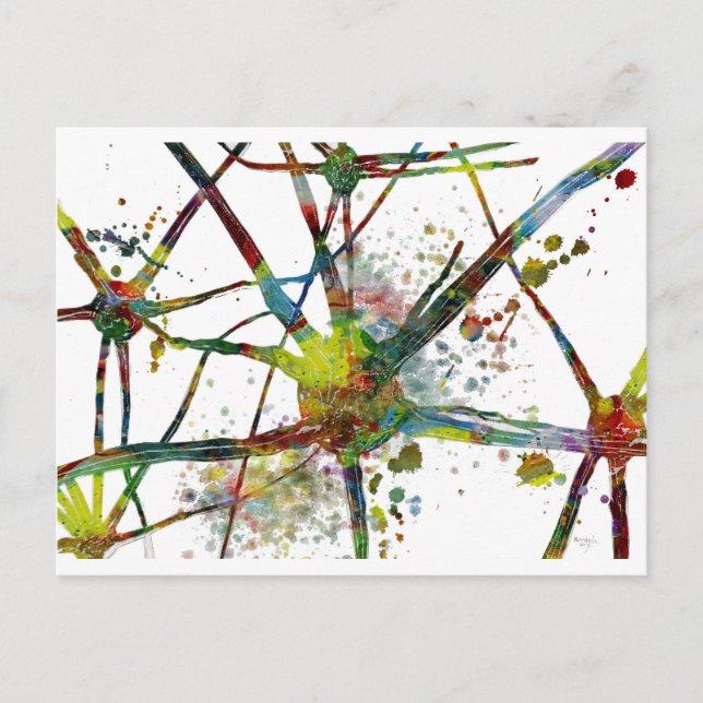 Synapses Medical Abstract Gift Postcard (Front)
