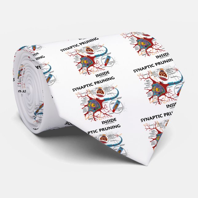 Synaptic Pruning Inside Neuron Synapse Geek Humour Tie (Rolled)