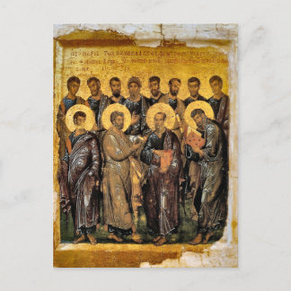 Synaxis of the Twelve Apostles Byzantine Icon Postcard