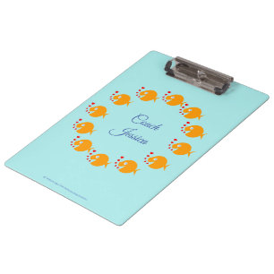 Synchro Coach Synchronised Swimming Goldfish Cute Clipboard