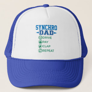 Synchro Dad Drive Pay Clap Synchronised Skating Trucker Hat