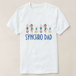 SYNCHRO DAD Synchronised Swimming Daughter Name T-Shirt