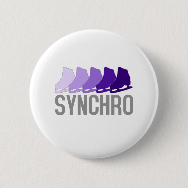Synchro Skates 6 Cm Round Badge (Front)