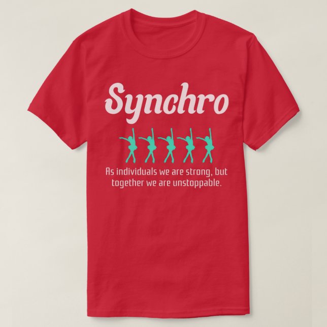 Synchro Synchronized Figure Skating Ice Skater 2 T-Shirt (Design Front)