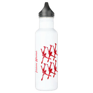 Synchro team water bottle arabesque red