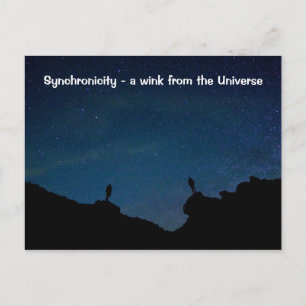 Synchronicity - a wink from the Universe Quote Postcard